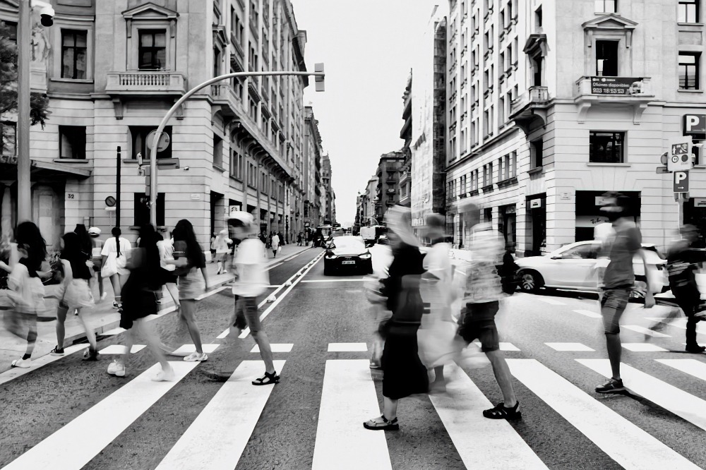 Passage piéton à Barcelone