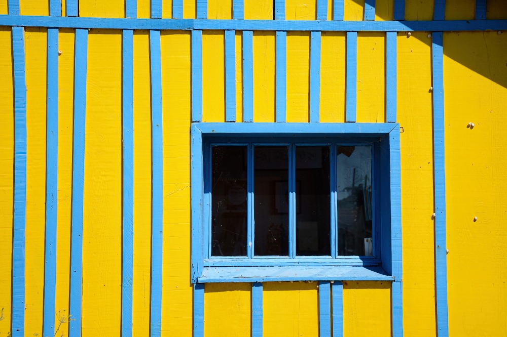 Cabane jaune et bleue - Ile d'Oléron