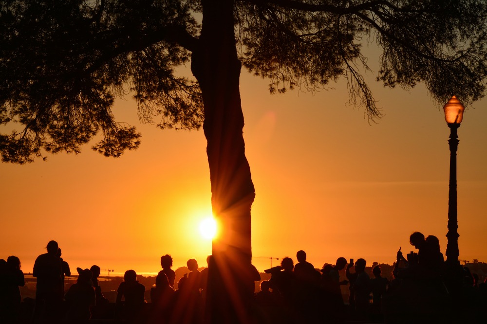 Coucher de soleil à Lisbonne